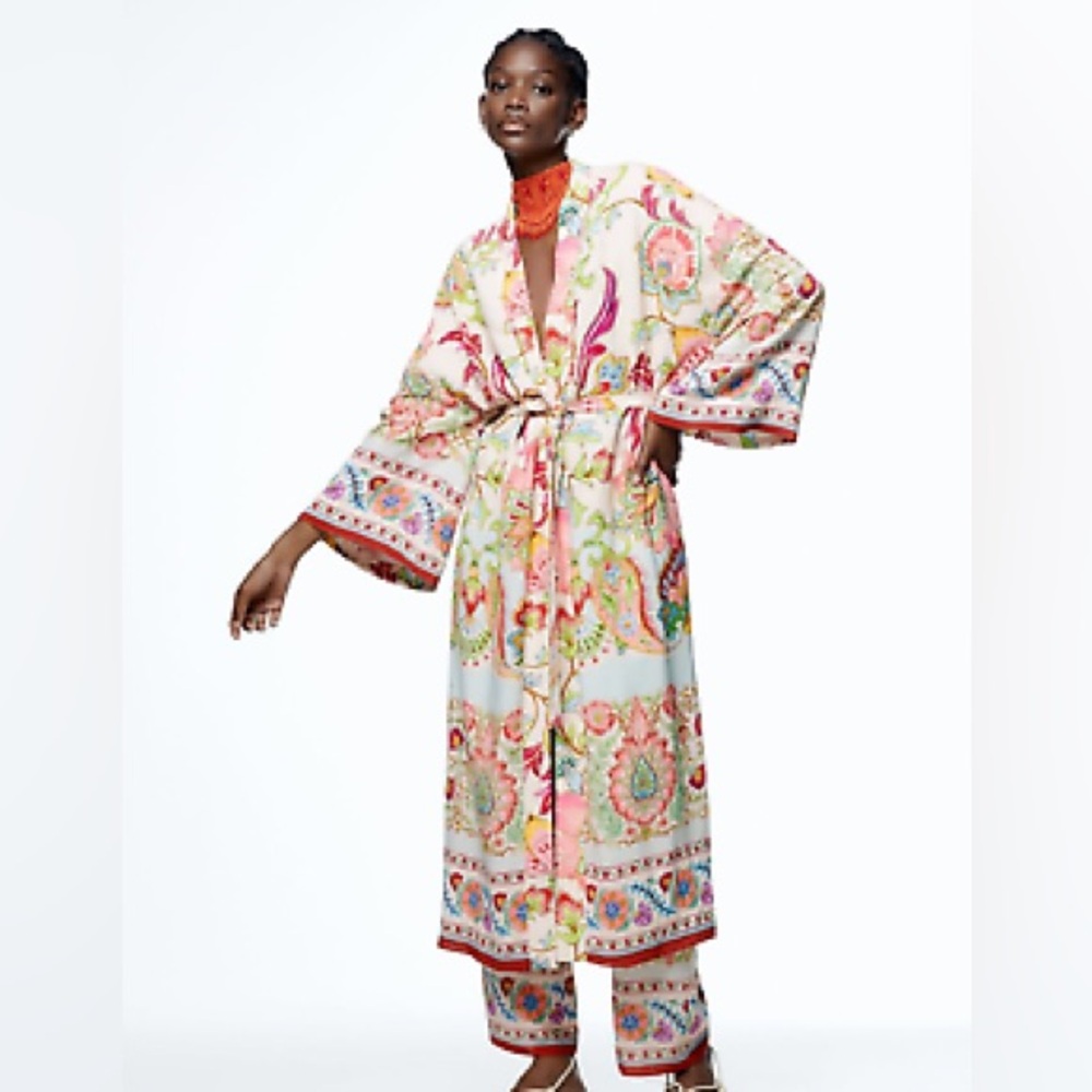 ZARA Floral Print Kimono